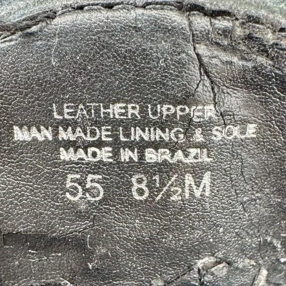 Gianni Bini Black Leather Aces Wild Cowboy Style Boots Size 8.5 - Picture 9 of 11